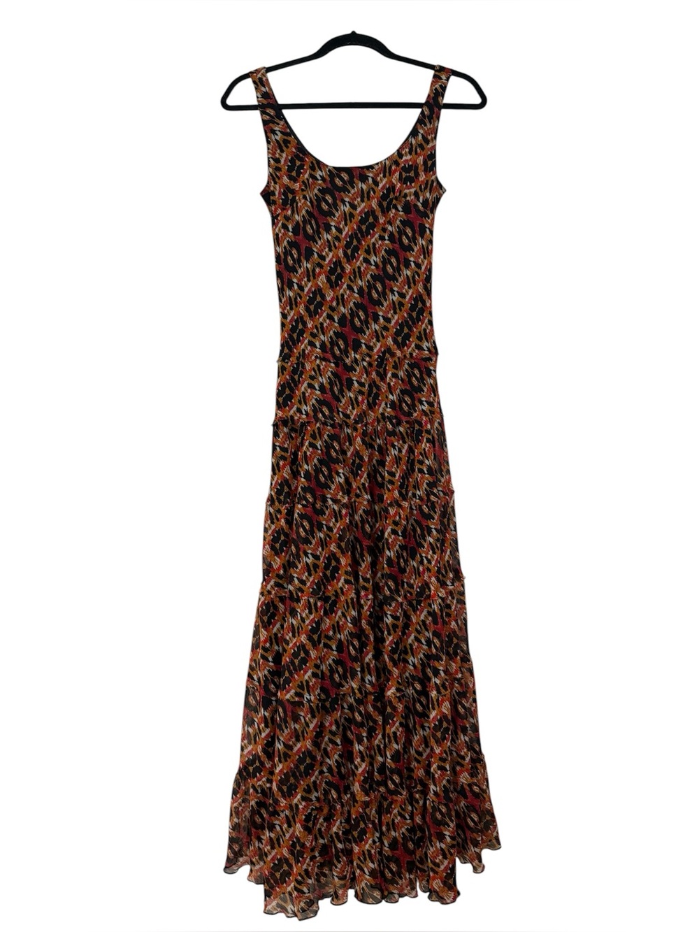 Vintage Jones New York Patterned Sleeveless Maxi Dress (Size 4)